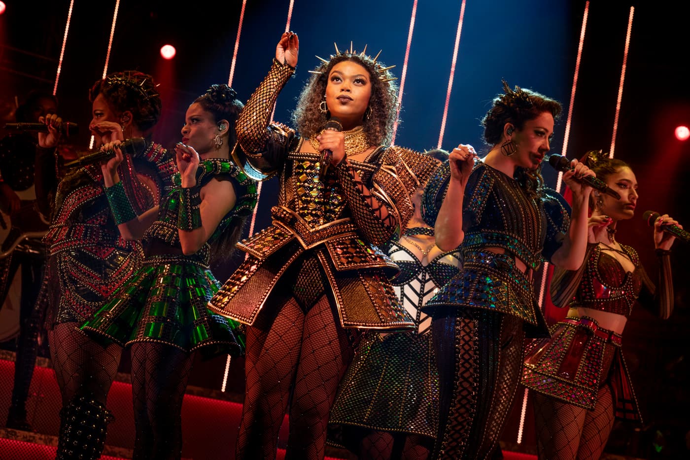 Khaila Wilcoxon as Catherine of Aragon in Six on Broadway