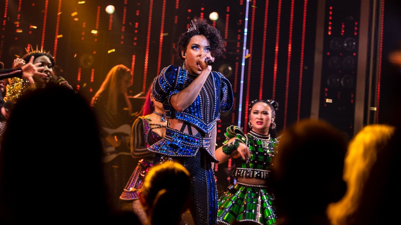 Anna Uzele as Catherine Parr in Six on Broadway