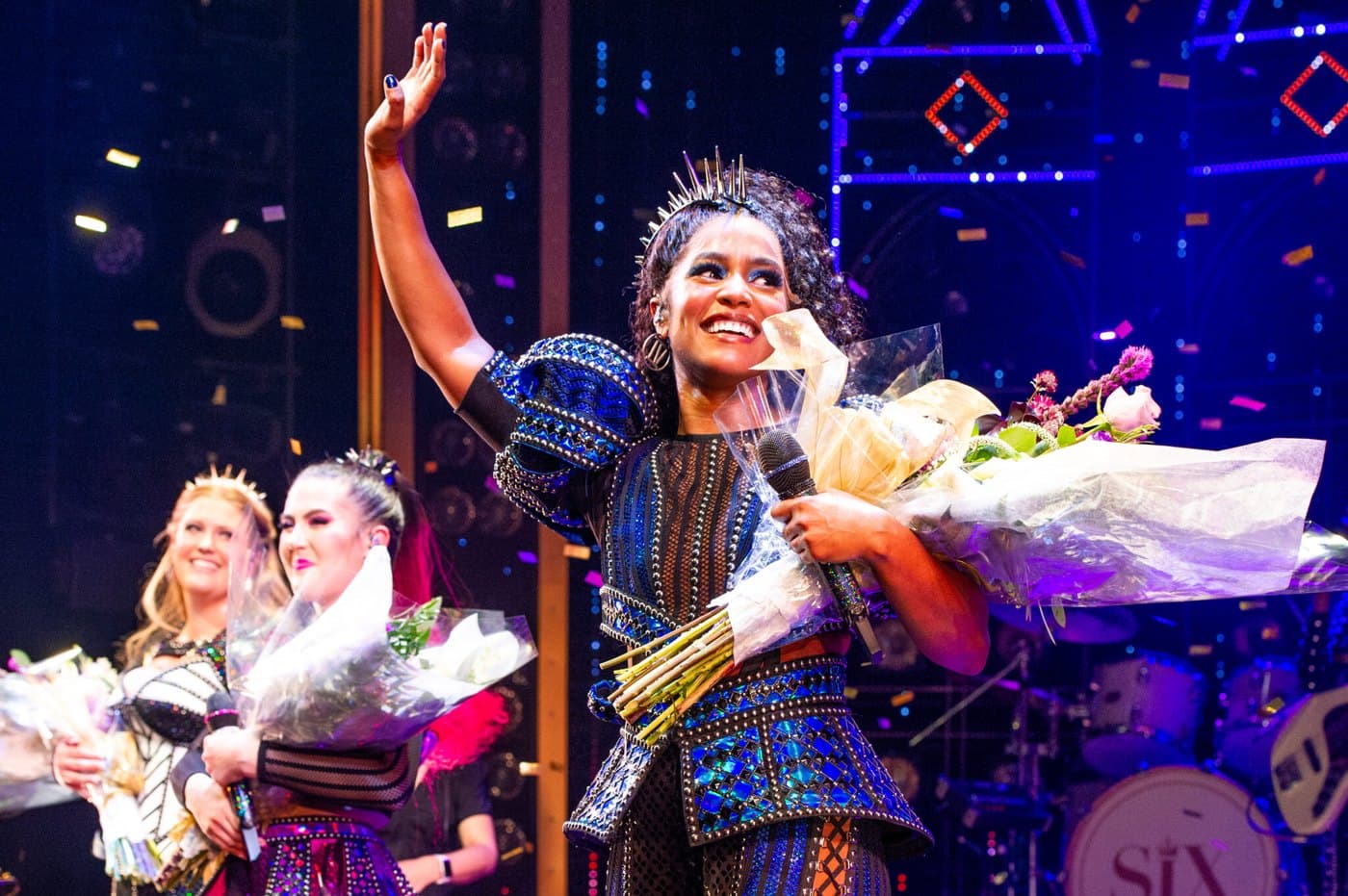 Taylor Iman Jones as Catherine Parr in Six on Broadway