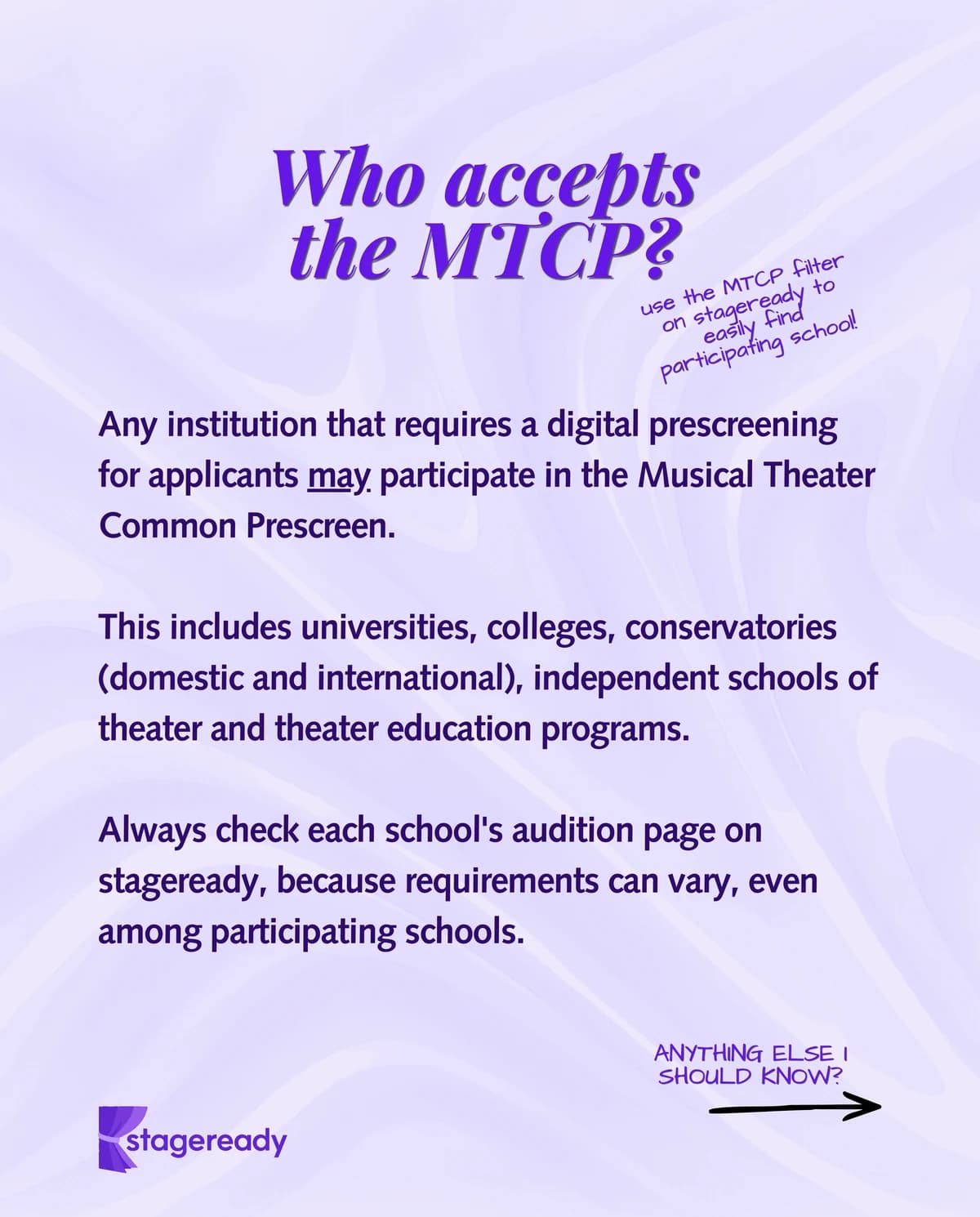 Who can participate in the MTCP and why applicants must check each school's individual requirements